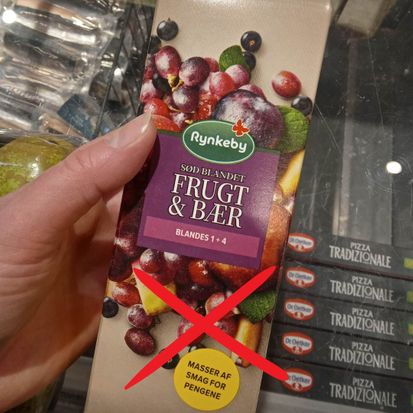 Rynkeby frugt og bær saft ikke light med Aspartam