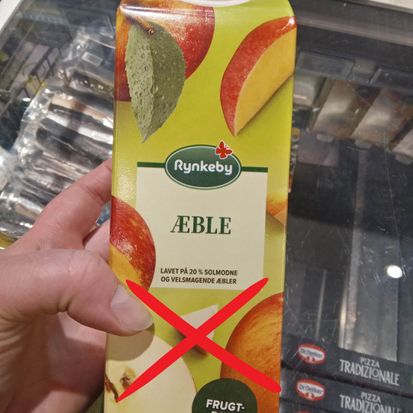 Rynkeby æble frugtdrik ikke light med Aspartam