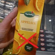 Rynkeby appelsin frugtdrik ikke light med Aspartam