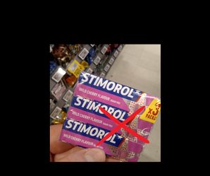 Stimorol wild cherry indeholder Aspartam